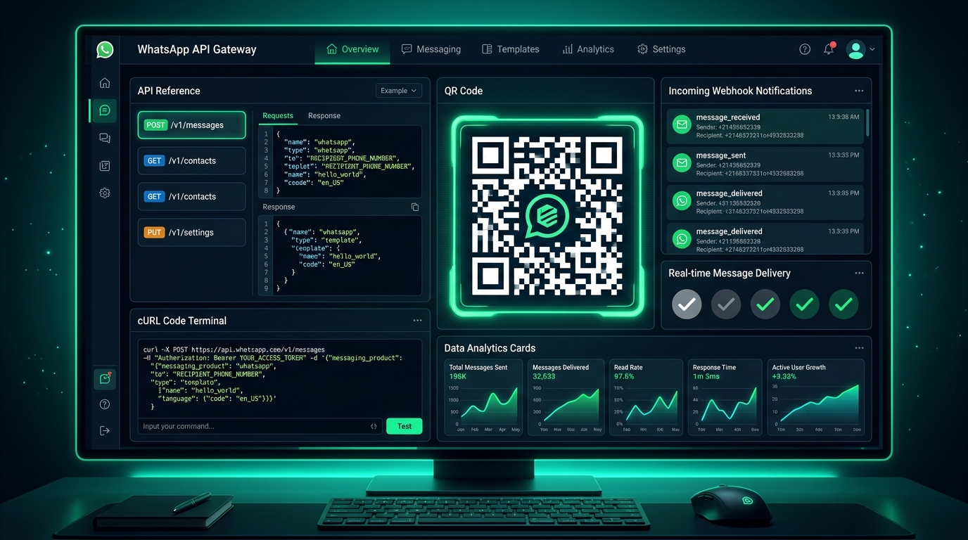 Darory WhatsApp API Gateway Dashboard